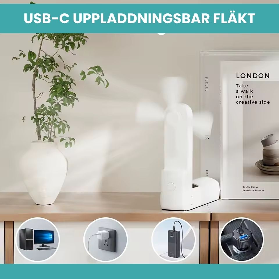 PowerFan™ - Laddning & Svalkande Fläkt